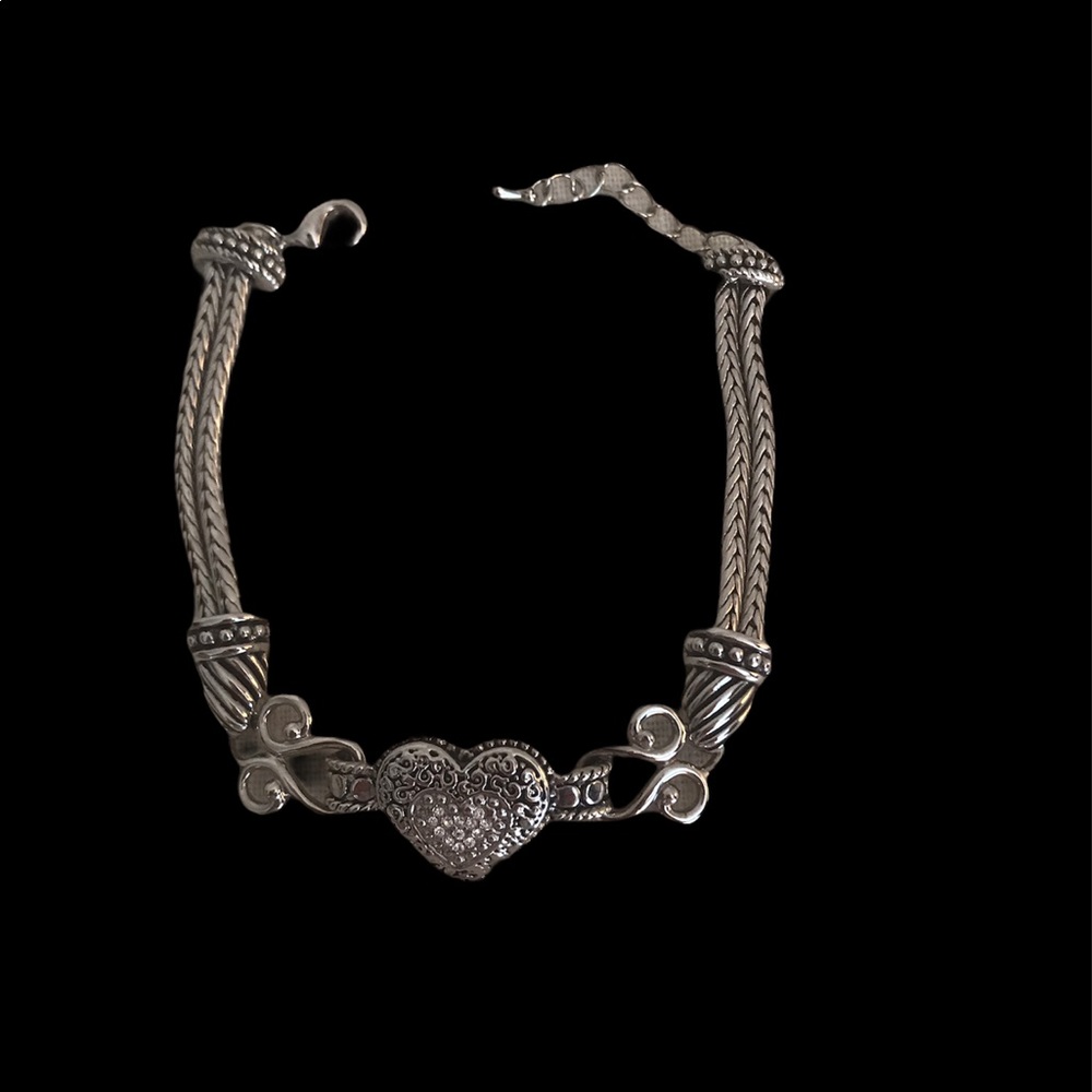 Lia Sophia Silvertoned Heart Braclet